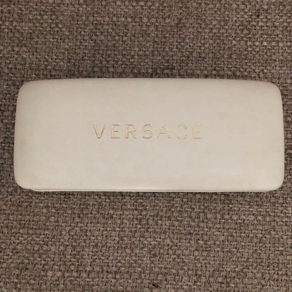 Versace White Eyeglass Case